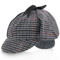 Fox & Hound - Walrus Hats Multi-colored Wool Blend Checkered Sherlock Holmes Deerstalker Hat -Hat Shop walrus hats sherlock fox hound walrus hats multi colored wool blend checkered sherlock holmes deerstalker hat hat 16524379619468