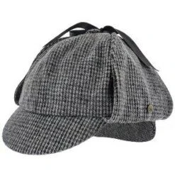Fox & Hound - Walrus Hats Multi-colored Wool Blend Checkered Sherlock Holmes Deerstalker Hat -Hat Shop walrus hats sherlock grey large fox hound walrus hats multi colored wool blend checkered sherlock holmes deerstalker hat hat 16556523978892