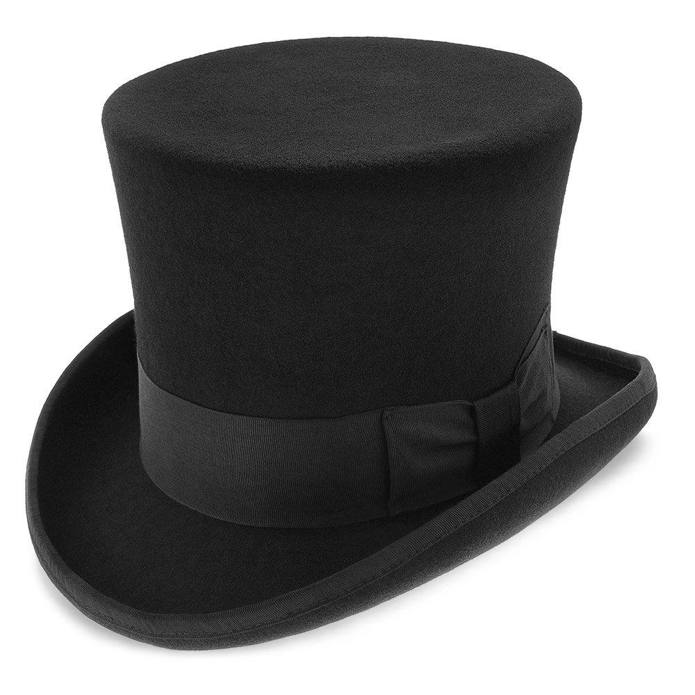 Mad Hatter - Walrus Hats Wool Felt 6 In. Height Victorian Top Hat - H7020 2 Mad Hatter - Walrus Hats Wool Felt 6 In. Height Victorian Top Hat - H7020 - Image 2