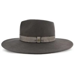 Stingray - Walrus Hats Grey Wide Brim Wool Felt Fedora Hat -Hat Shop walrus hats wide brim grey one size fits most stingray walrus hats grey wide brim wool felt fedora hat hat 16708894032012